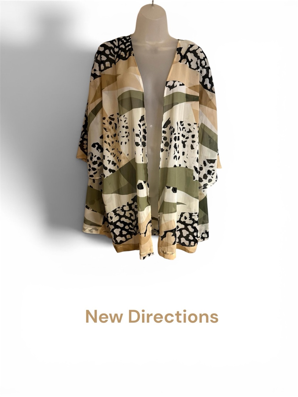 NWT  PERFECT for FALL!!  Open-Front Kimono/Topper PLUS 2X    #11